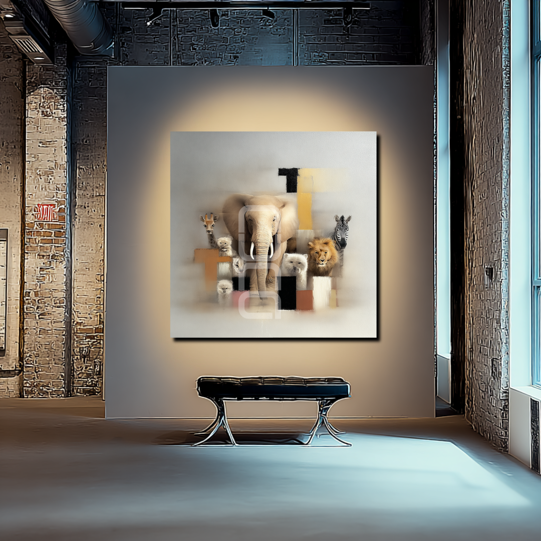 תמונת קיר של חיות בעיצוב מודרני – אמנות ויזואלית יוקרתית לבית | Nuna Gallery
