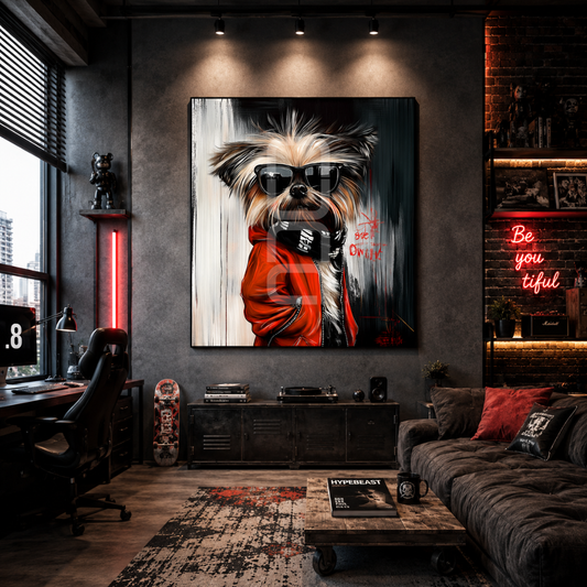 Animal wall art on canvas or glass for modern home and office design