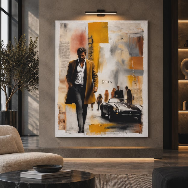 THE ARRIVAL יצירת Mixed Media אורבנית בהצגת וידאו בחלל מעוצב