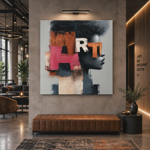 ART WITHIN אמנות אבסטרקט עכשווית בהצגת וידאו בחלל מעוצב