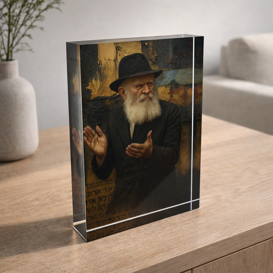 rebbe spiritual acrylic block for home or workspace